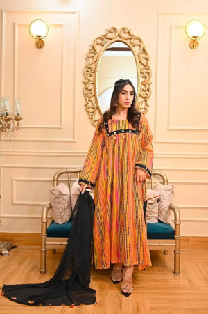 Bohemian Stripe Printed Tunic 2pc