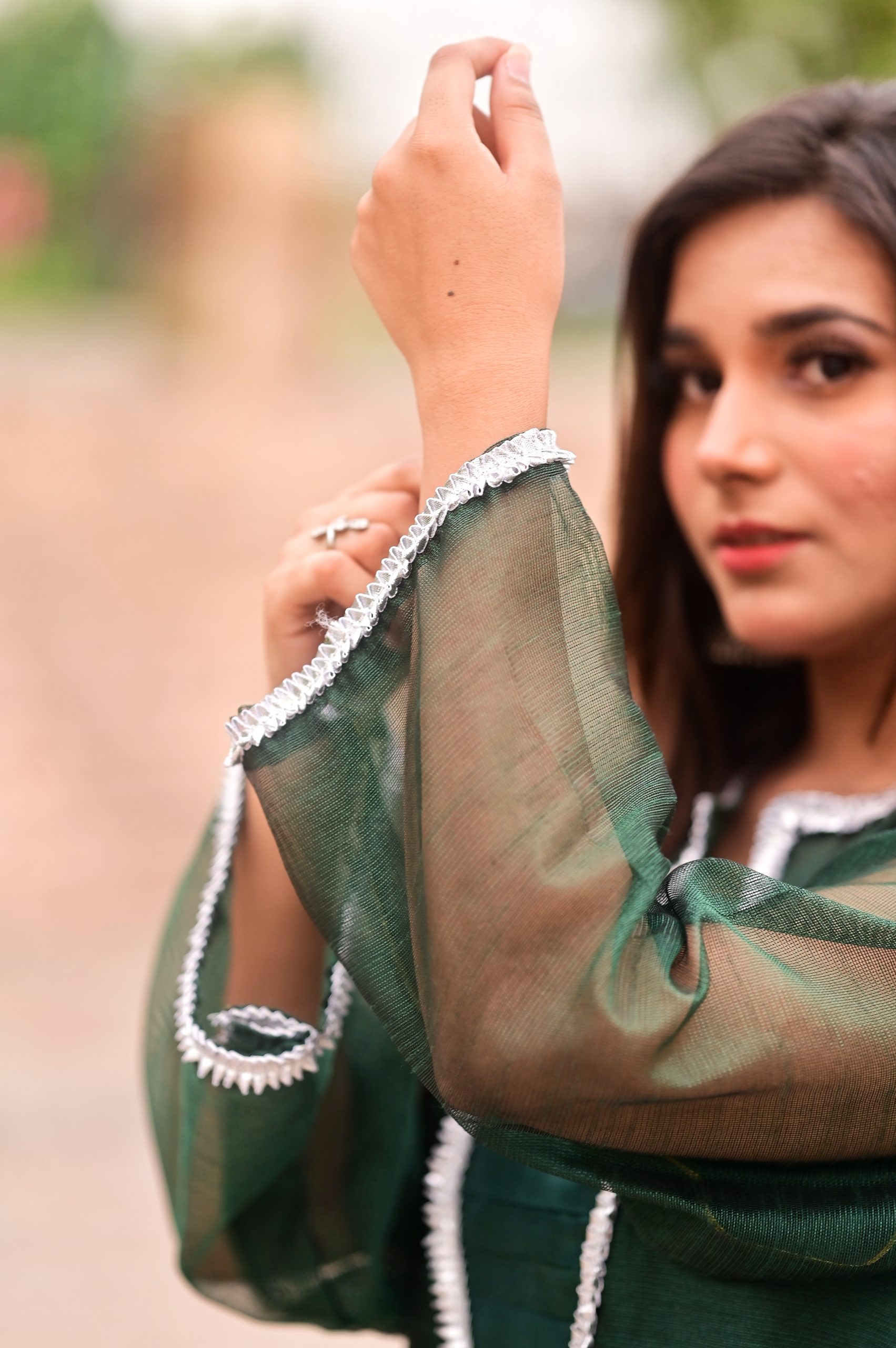 Khadi Net 3 pc Dress - Image 2