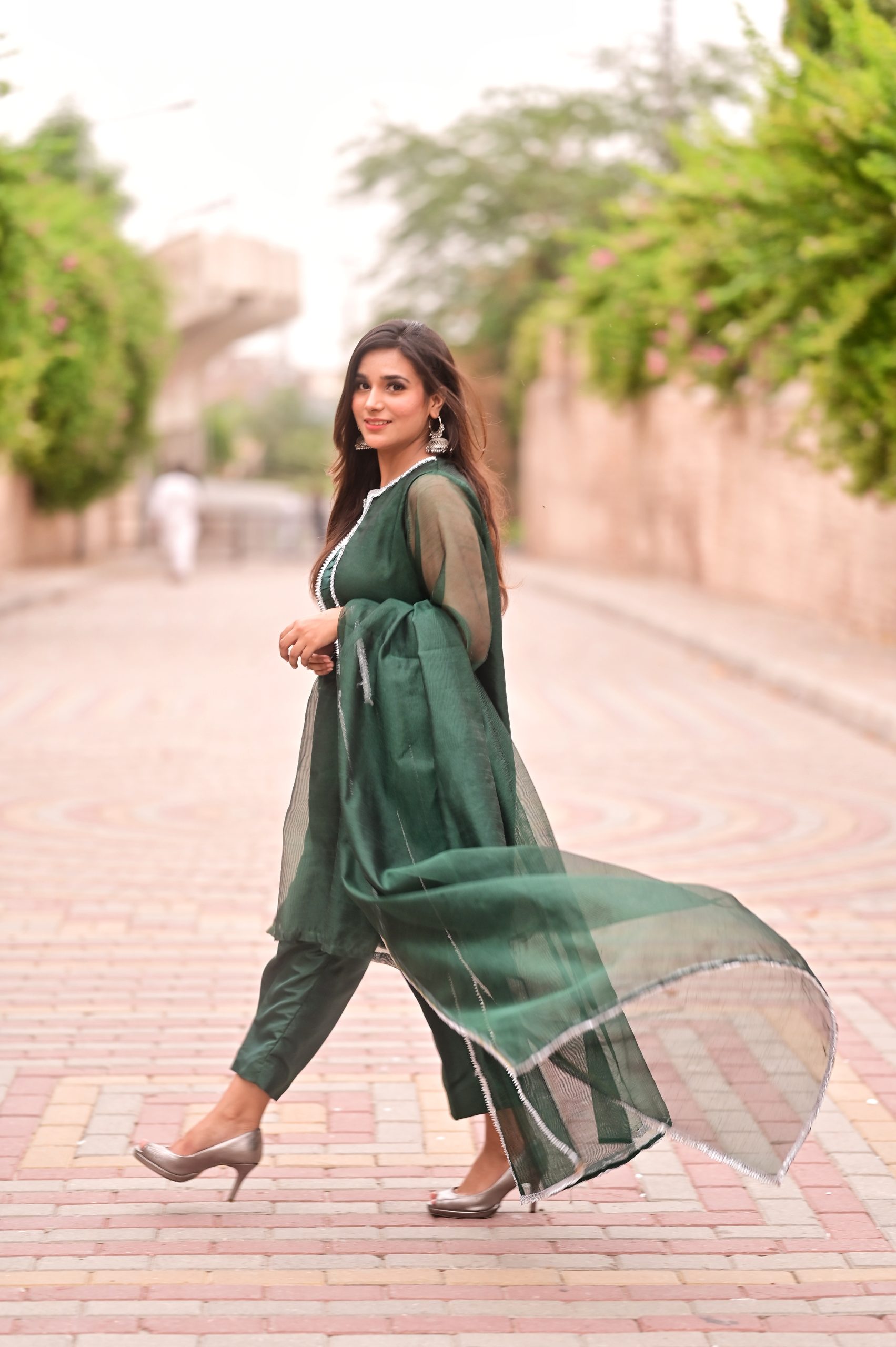 Khadi Net 3 pc Dress - Image 3