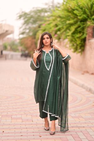 Khadi Net 3 pc Dress